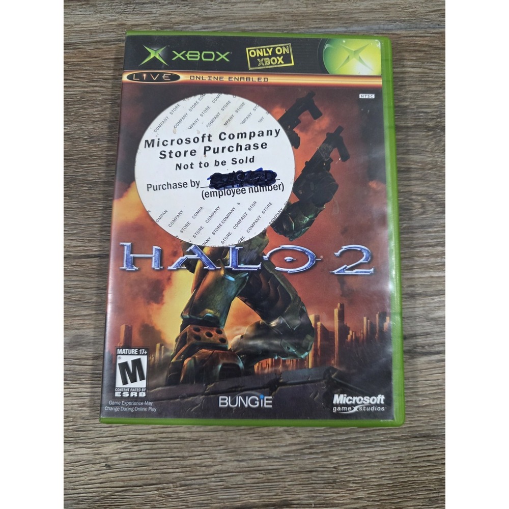 Halo 2 (Xbox, 2004) Microsoft Store Purchase Sticker - CIB W/ Manual